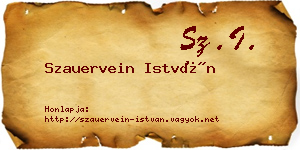 Szauervein István névjegykártya