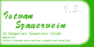 istvan szauervein business card